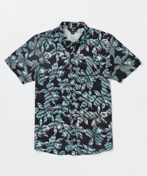 VOLCOM■BAMBOOZELID FLORAL Short-Sleeved Shirt■送料込 Volcom Entertainment Pepper Short Sleeve Shirt - Black