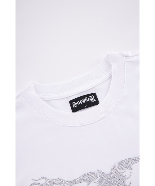 SUPPLIER（サプライヤー）の「ティーシャツ｜Rhinestone Fire Bones Tee｜SUPPLIER（Tシャツ/カットソー・メンズ・ホワイト/ブラック/ブルーグレー・X-LARGE/SMALL/LARGE/MEDIUM/S/M/L/XL）」の17枚目の写真
