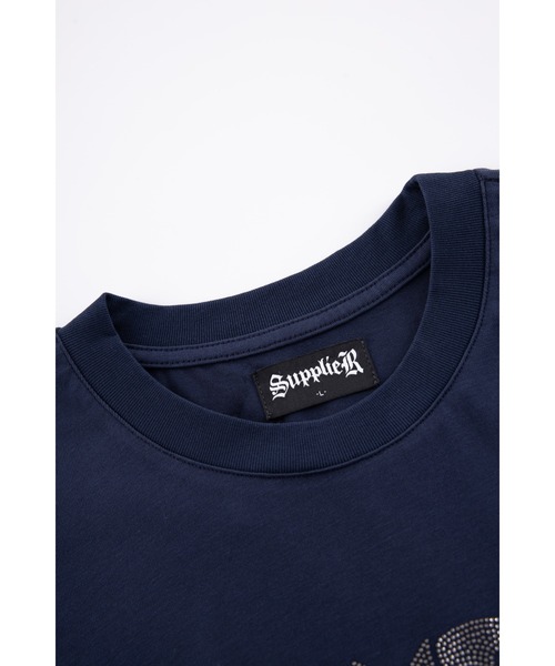SUPPLIER（サプライヤー）の「ティーシャツ｜Rhinestone Fire Bones Tee｜SUPPLIER（Tシャツ/カットソー・メンズ・ホワイト/ブラック/ブルーグレー・X-LARGE/SMALL/LARGE/MEDIUM/S/M/L/XL）」の5枚目の写真