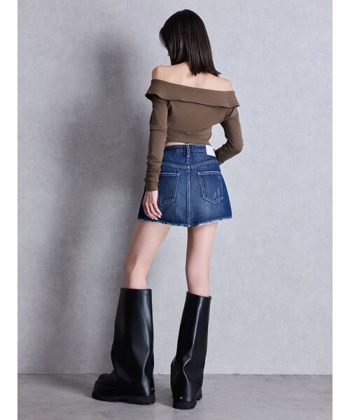 GYDA（ジェイダ）の「フロントZIPクロスチョーカーショートトップス（Tシャツ/カットソー・レディース・オフホワイト/ブラック/カーキ・FREE）」の9枚目の写真