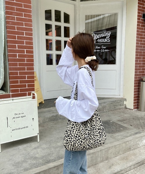 Miniministore（ミニミニストア）の「大容量 レオパード柄 ショルダーバッグ（ショルダーバッグ・レディース・アイボリー/ブラウン/ライトブラウン・FREE）」の8枚目の写真