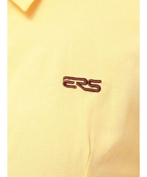 EVRIS（エヴリス）の「ワンポイントドロストショートシャツ（シャツ/ブラウス・レディース・その他1/イエロー/ホワイト・FREE）」の8枚目の写真