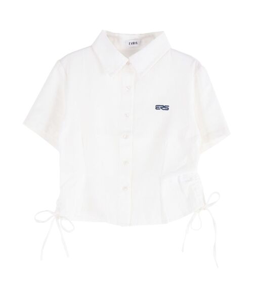 EVRIS（エヴリス）の「ワンポイントドロストショートシャツ（シャツ/ブラウス・レディース・その他1/イエロー/ホワイト・FREE）」の10枚目の写真