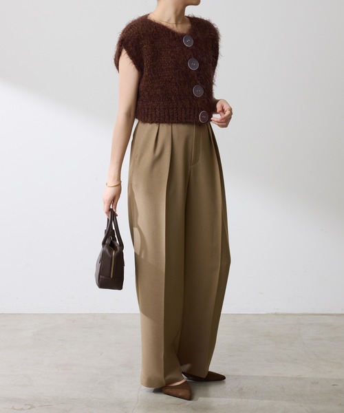 TRICOTS JEAN MARC(トリコットジーンマルク)の「TRICOTS JEAN MARC/COLLAGE別注/ニットベスト(ニット/セーター・レディース・ダークブラウン/グリーン・FREE)」の19枚目の写真