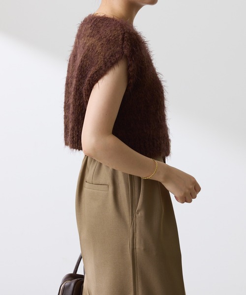 TRICOTS JEAN MARC(トリコットジーンマルク)の「TRICOTS JEAN MARC/COLLAGE別注/ニットベスト(ニット/セーター・レディース・ダークブラウン/グリーン・FREE)」の14枚目の写真