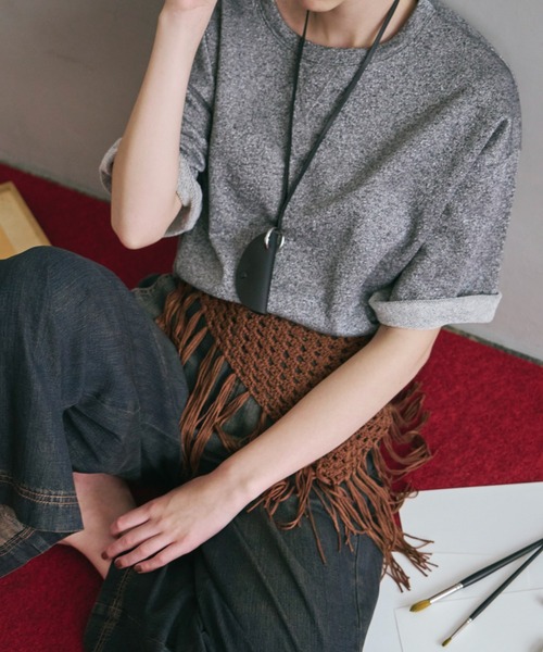 Doux archives（ドゥアルシーヴ）の「フリンジネットベルト（ベルト・レディース・ブラウン/ベージュ・FREE）」の4枚目の写真