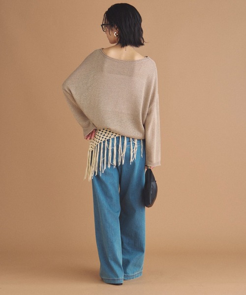 Doux archives（ドゥアルシーヴ）の「フリンジネットベルト（ベルト・レディース・ブラウン/ベージュ・FREE）」の7枚目の写真