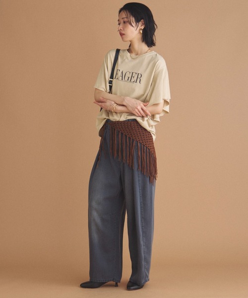 Doux archives（ドゥアルシーヴ）の「フリンジネットベルト（ベルト・レディース・ブラウン/ベージュ・FREE）」の14枚目の写真