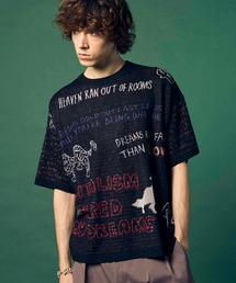 MAISON SPECIAL(]XyV)́sUNISEXtPrime-Over RAKUGAKI Short Sleeve Crew Neck Knit T-Shirt/vCI[o[V[gX[uN[lbNTVcyMAISON SPECIAL/]XyVz(jbg/Z[^[)