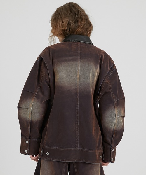 PRANK PROJECT(プランクプロジェクト)の「フロッキーデニムジャケット / Flocky Denim Jacket(デニムジャケット・レディース・レッド/キャメル/ネイビー・FREE)」の13枚目の写真