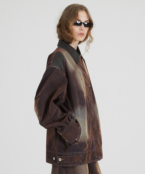 PRANK PROJECT(プランクプロジェクト)の「フロッキーデニムジャケット / Flocky Denim Jacket(デニムジャケット・レディース・レッド/キャメル/ネイビー・FREE)」の14枚目の写真
