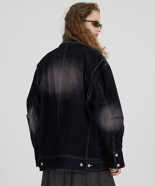 PRANK PROJECT(プランクプロジェクト)の「フロッキーデニムジャケット / Flocky Denim Jacket(デニムジャケット・レディース・レッド/キャメル/ネイビー・FREE)」の17枚目の写真