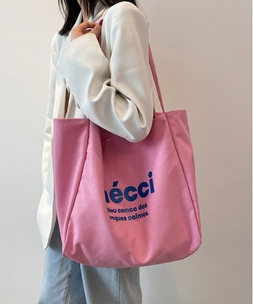 BACKYARD FAMILY（バックヤードファミリー）の「ロゴキャンバス トートバッグ カラーバッグ（トートバッグ・レディース・ホワイト/ピンク/オレンジ/イエロー/グリーン・FREE）」の4枚目の写真