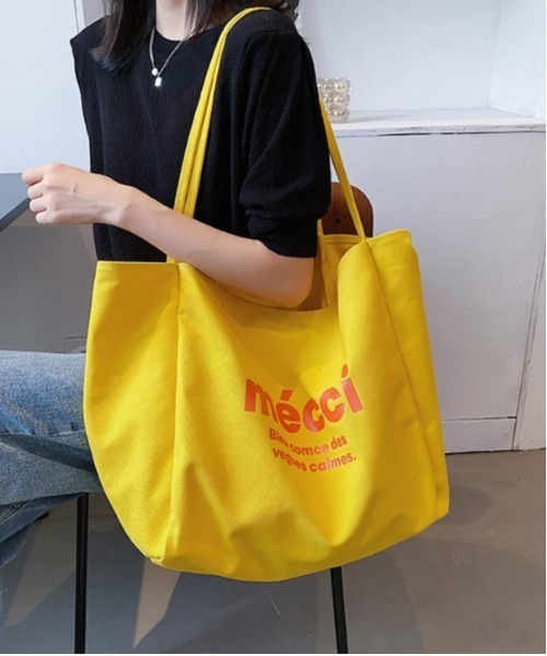 BACKYARD FAMILY（バックヤードファミリー）の「ロゴキャンバス トートバッグ カラーバッグ（トートバッグ・レディース・ホワイト/ピンク/オレンジ/イエロー/グリーン・FREE）」の3枚目の写真