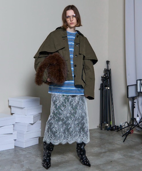 セール】Multiway Velor Mermaid Mid-calf Skirt/マルチウェイベロア