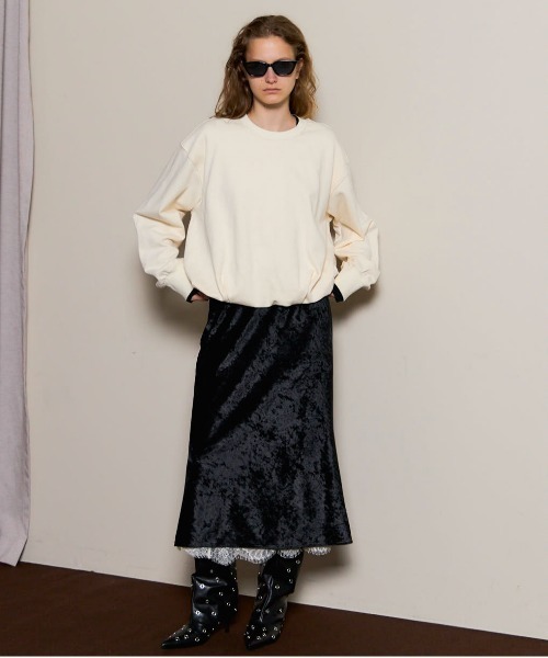 スカート maison special Multiway Velor Skirt セール】Multiway Velor Mermaid Mid-calf Skirt/マルチウェイベロア