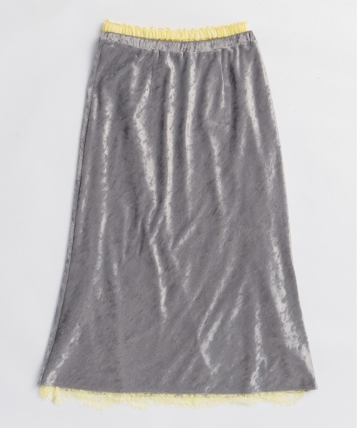 MAISON SPECIAL（メゾンスペシャル）の「Multiway Velor Mermaid Mid-calf Skirt/マルチウェイベロアマーメイドミモレスカート（スカート・レディース・ブラック/グレー/ブルー・36/38）」の14枚目の写真