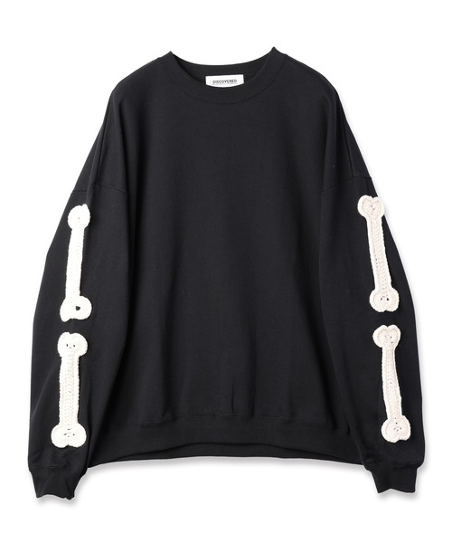 DISCOVERED（ディスカバード）の「BONE CROCHET SWEAT（スウェット・メンズ・ブラック/サックスブルー・3）」の2枚目の写真