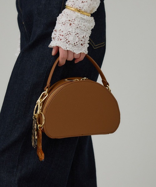 BABYLONE（バビロン）の「【ANTONELLO MASI】＜別注＞ドームBAG（ハンドバッグ・レディース・キャメル/ボルドー・フリー）」の3枚目の写真