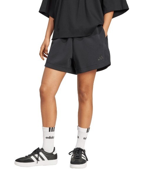 adidas(アディダス)の「アディダス adidas ALL SZN ソフト ラックス ルーズ ショーツ(その他パンツ・レディース・ホワイト/ブラック・S/M/L)」の2枚目の写真