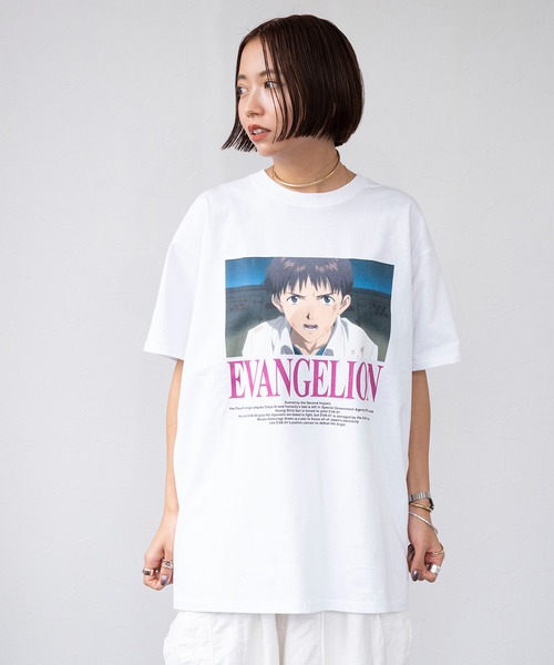 FRUIT OF THE LOOM（フルーツオブザルーム）の「【FRUIT OF THE LOOM】FTL×EVA ムービー グラフィック Tシャツ / ホワイト（Tシャツ/カットソー・メンズ・ホワイト・S/M/L/XL）」の2枚目の写真