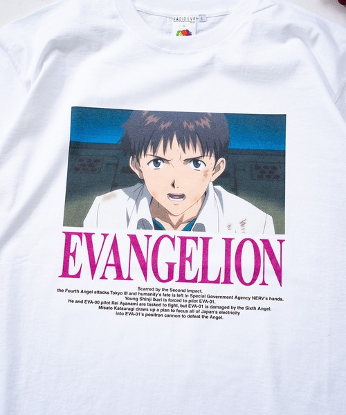 FRUIT OF THE LOOM（フルーツオブザルーム）の「【FRUIT OF THE LOOM】FTL×EVA ムービー グラフィック Tシャツ / ホワイト（Tシャツ/カットソー・メンズ・ホワイト・S/M/L/XL）」の6枚目の写真