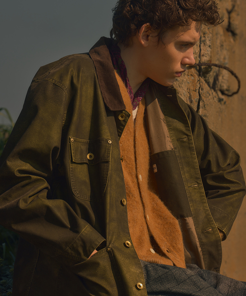 JOURNAL STANDARD J.S HOMESTEAD(ジャーナルスタンダードホームステッド)の「J.S.Homestead / フロック レザー カバーオール(その他アウター・メンズ・ブラック/ブラウン系その他・MEDIUM/LARGE)」の4枚目の写真