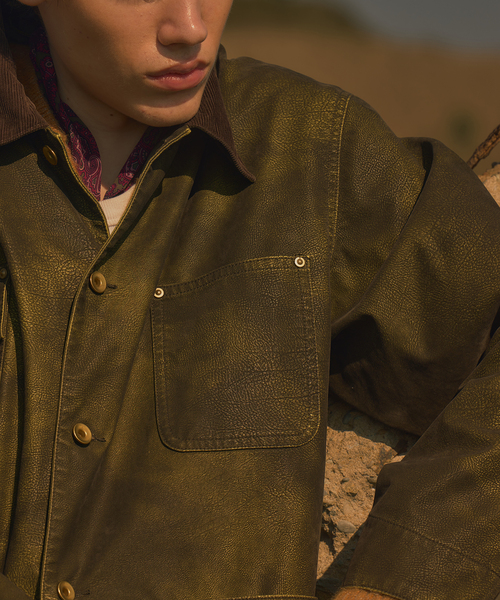 J.S.Homestead / フロック レザー カバーオール（その他アウター