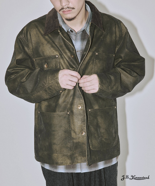 J.S.Homestead / フロック レザー カバーオール（その他アウター