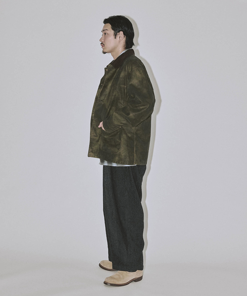 J.S.Homestead / フロック レザー カバーオール（その他アウター