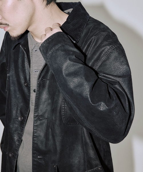 J.S.Homestead / フロック レザー カバーオール（その他アウター