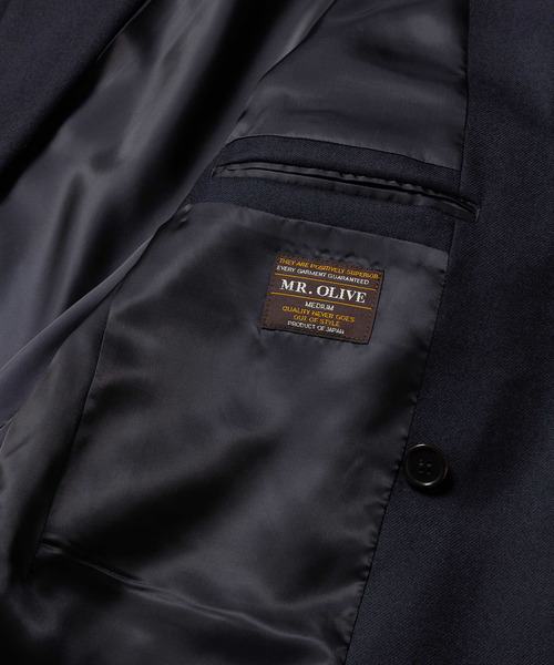 MR.OLIVE（ミスターオリーブ）の「MR.OLIVE ミスターオリーブ / PREMIUM WOOL SAXONY BOUBLE BREASTED BLAZER プレミアムウールサキソニーブレザー / M253121（テーラードジャケット・メンズ・ネイビー・SMALL/MEDIUM/LARGE）」の10枚目の写真