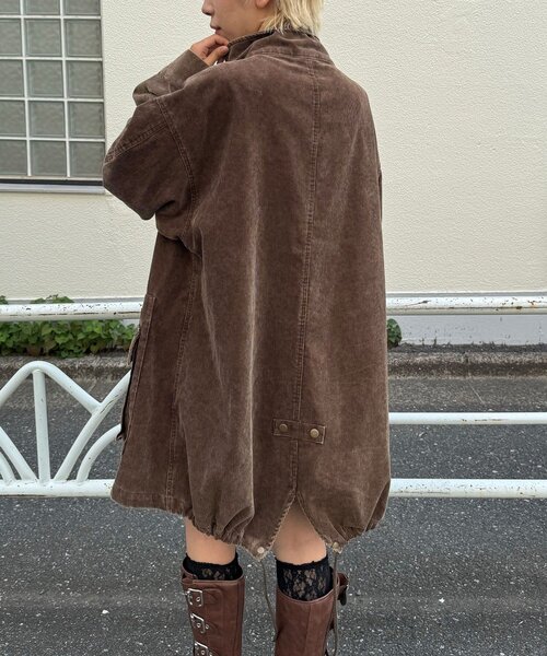 CIAOPANIC（チャオパニック）の「【UNESS/ユーネス】加工コーデュロイモッズコート（モッズコート・レディース・マスタード/ブラウン/カーキ・ONE SIZE）」の6枚目の写真