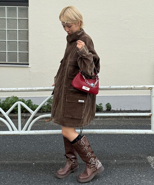 CIAOPANIC（チャオパニック）の「【UNESS/ユーネス】加工コーデュロイモッズコート（モッズコート・レディース・マスタード/ブラウン/カーキ・ONE SIZE）」の9枚目の写真