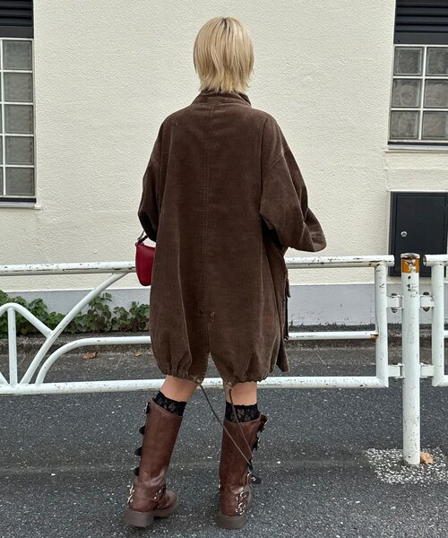 CIAOPANIC（チャオパニック）の「【UNESS/ユーネス】加工コーデュロイモッズコート（モッズコート・レディース・マスタード/ブラウン/カーキ・ONE SIZE）」の10枚目の写真