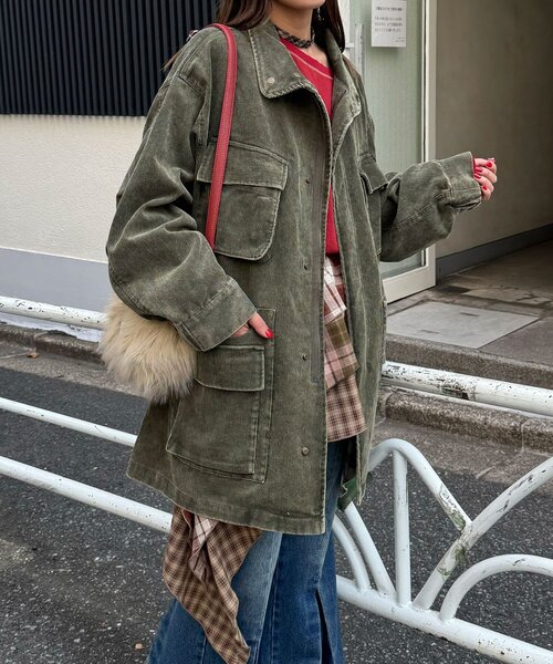 セール】【UNESS/ユーネス】加工コーデュロイモッズコート（モッズ