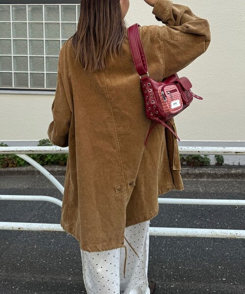 CIAOPANIC（チャオパニック）の「【UNESS/ユーネス】加工コーデュロイモッズコート（モッズコート・レディース・マスタード/ブラウン/カーキ・ONE SIZE）」の19枚目の写真