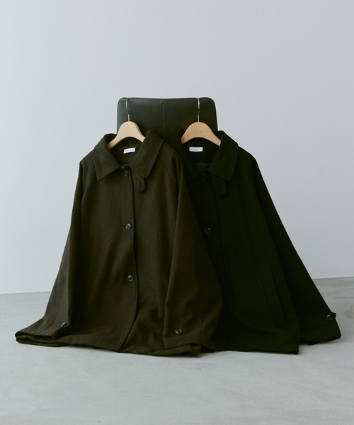 flaner(フラネ)の「Loose soutien collar middle coat / ルーズステンカラーミドルコート(ステンカラーコート・レディース・ブラック/ダークブラウン・LARGE/MEDIUM)」の21枚目の写真