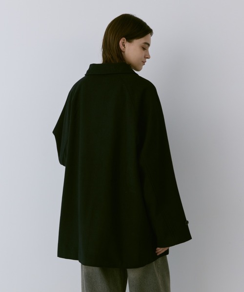flaner ルーズステンカラーミドルコート M ブラック flaner（フラネ）の「Loose soutien collar middle coat / ルーズ