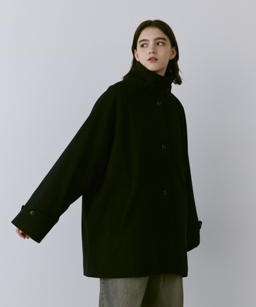 Loose soutien collar middle coat / ルーズステンカラーミドルコート
