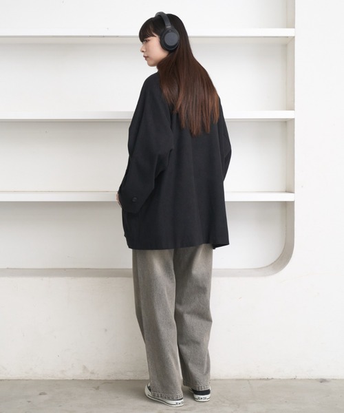 Loose soutien collar middle coat / ルーズステンカラーミドルコート