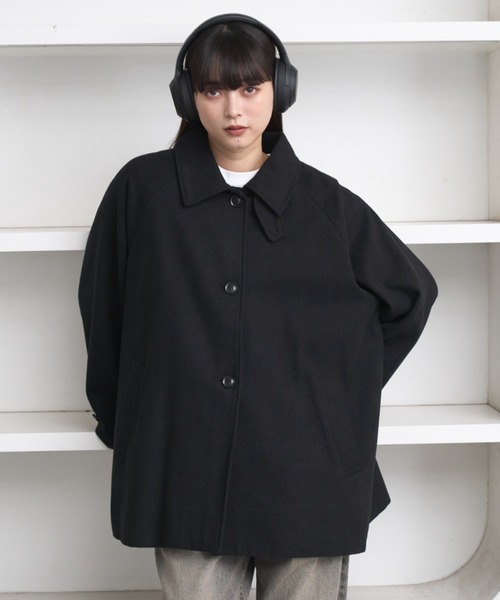 Loose soutien collar middle coat / ルーズステンカラーミドルコート