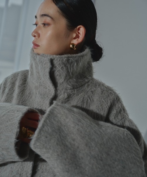 ミックスシャギースタンドネックコート（その他アウター）｜AIC