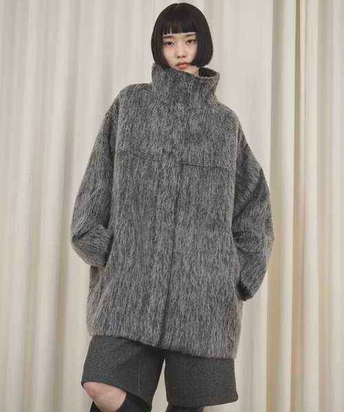 ミックスシャギースタンドネックコート（その他アウター）｜AIC