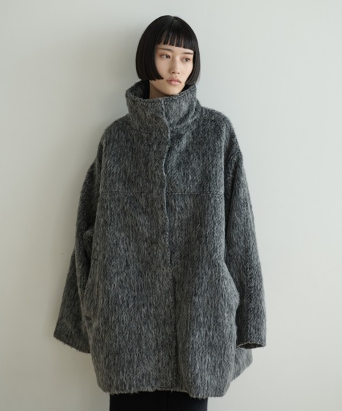 セール】ミックスシャギースタンドネックコート（その他アウター