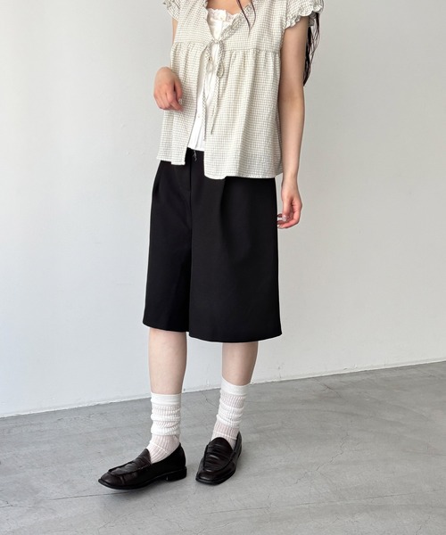 CANAL JEAN(キャナルジーン)の「El mar シングルタックハーフパンツ(その他パンツ・レディース・ブラック・ONE SIZE)」の9枚目の写真