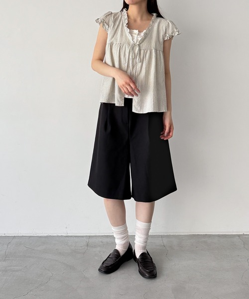CANAL JEAN(キャナルジーン)の「El mar シングルタックハーフパンツ(その他パンツ・レディース・ブラック・ONE SIZE)」の11枚目の写真