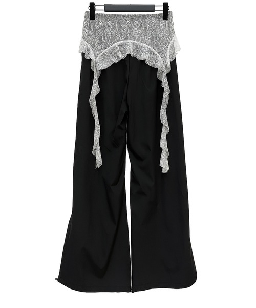 VEILA(ヴェイラ)の「フリルレースレイヤードタックワイドパンツ カーゴパンツ(その他パンツ・レディース・ブラック・S/M/L)」の21枚目の写真