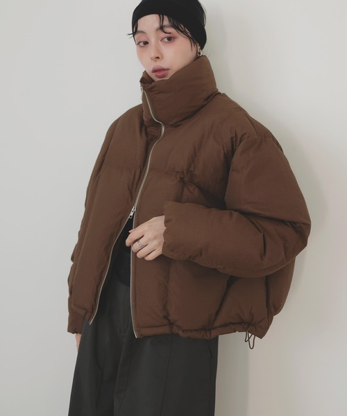 チェックファイバーショートダウン（ダウンジャケット/コート）｜LIAN