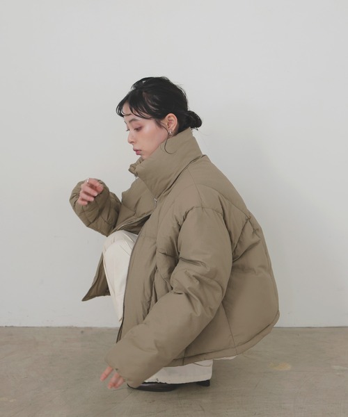 チェックファイバーショートダウン（ダウンジャケット/コート）｜LIAN